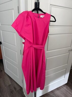 Psophia Asymmetrical One-Shoulder Ruffle Dress